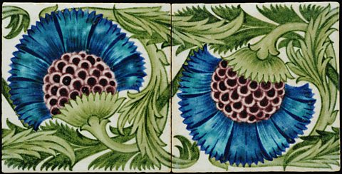 Cornflowers tiles, William De Morgan, 1898, V&A Images / Alamy Stock Photo