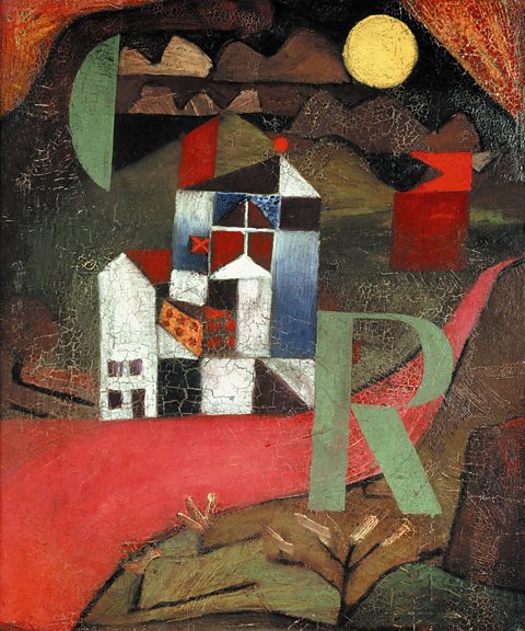 Villa R, Paul Klee, 1919, oil on panel