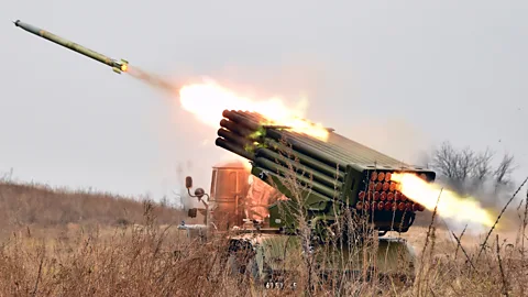 Getty Images A military exercise in the Kiev region of Ukraine. With conflict rising in the past few years, the country has moved to formalise the draft (Credit: Getty Images)