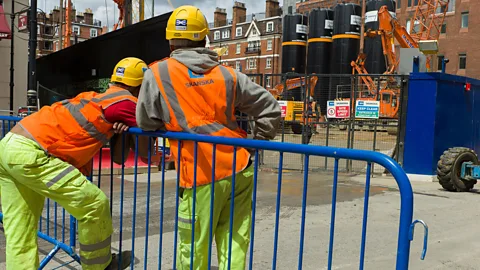 Alamy British builders’ colourful banter includes a ‘snotter’ – anything that is stuck to paint or plaster that shouldn’t be (Credit: Alamy)