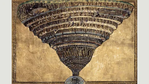 Wikipedia Sandro Botticelli drew The Abyss of Hell around 1485, illustrating Dante’s nine circles of damnation described in the Divine Comedy (Credit: Wikipedia)