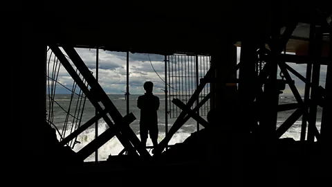 Getty Images Our relationship with the ocean is complicated - we fear it, says Emma Johnston, but we also try to conquer it (Credit: Getty Images)