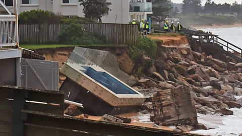 Getty Images Recent storms in Sydney sent swimming pools crashing into the ocean (Credit: Getty Images)