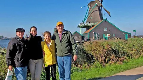 Gillian Tapp Gillian Tapp and her family in the Netherlands (Credit: Gillian Tapp)