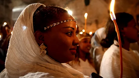 Gali Tibbon/AFP/Getty Images The Ethiopian Orthodox church is one of six ancient churches of the Holy Sepulchre (Credit: Gali Tibbon/AFP/Getty Images)