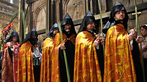 Gali Tibbon/AFP/Getty Images The Armenian Orthodox Church is a participant in the door-opening ceremony (Credit: Gali Tibbon/AFP/Getty Images)
