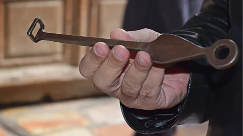 Sara Toth Stub The 20cm key is the only one that can unlock the church’s doors (Credit: Sara Toth Stub)