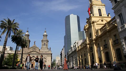Claudio Reyes/AFP/Getty Images The Plaza de Armas was originally the centre of Santiago (Credit: Claudio Reyes/AFP/Getty Images)