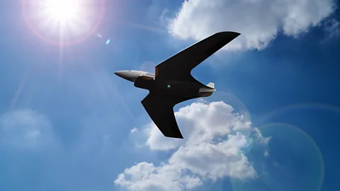 Abhishek Roy/Lunatik Koncepts The plane would need rockets to get to Mach 5, before the ramjet would kick in (Credit: Abhishek Roy/Lunatik Koncepts)