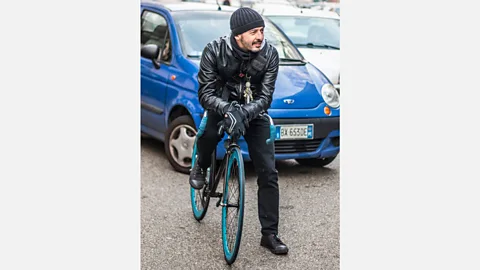 Marco Mazzei Two years after starting to cycle to work occasionally in 2010, Italian Marco Mazzei sold his car and now commutes 16km each way (Credit: Marco Mazzei)