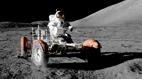Science Photo Library The lunar rovers were only allowed to travel up to six miles from the module, in case they broke down (Credit: Science Photo Library)