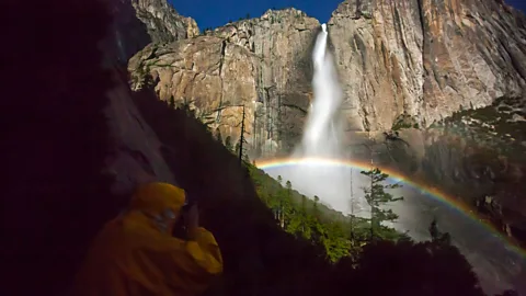 Brian Hawkins/Flickr Moonbows are also occasionally seen at the base of Yosemite Falls (Credit: Brian Hawkins/Flickr)
