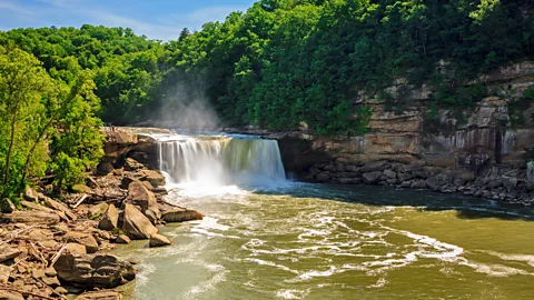 Alexey Stiop/Alamy Kentucky’s Cumberland Falls is one of the only places where moonbows happen regularly (Credit: Alexey Stiop/Alamy)