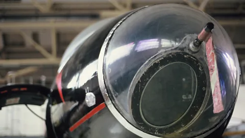 Stephen Dowling The Canberra still includes the perspex nose that allowed a bomb aimer and navigator to see the view (Credit: Stephen Dowling)