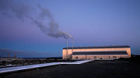 Chris Baraniuk The plant on the Reykjanes peninsula is piping hot water directly to local businesses (Credit: Chris Baraniuk)