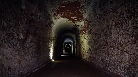William Park Tunnel 1 has had its air ducts removed, showing its full height; the tunnels are easily big enough to fit a double-decker bus (Credit: William Park)