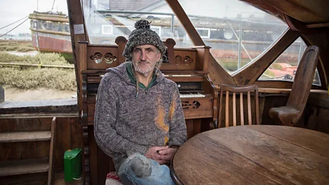 Olivia Howitt Shown aboard his creation Dodge, Hamish McKenzie has lived in the Riverbank community for more than 30 years (Credit: Olivia Howitt)
