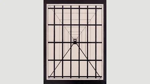 Kenneth Reams Reams directly addresses capital punishment yet in a deliberately abstract way, such as in this painting titled The Long Mile (Credit: Kenneth Reams)