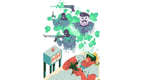 Chester Holme The virtual world has to be relaxing – a shooter game, no matter how distracting, can increase the risk of bleeding if the excitement raises blood pressure (Credit:Chester Holme)