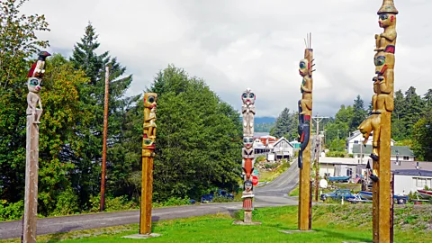 Cat Perry The town has Alaska’s largest collection of authentic totem poles (Credit: Cat Perry)