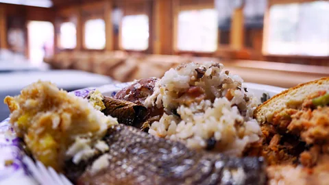 Cat Perry A feast of locally sourced food is the tribe’s way of thanking those who visit (Credit: Cat Perry)