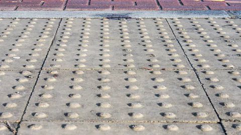 Amanda Ruggeri Bubble paving, which provides information to pedestrians through texture alone can be found at crossings in towns and cities throughout Britain (Credit: Amanda Ruggeri)