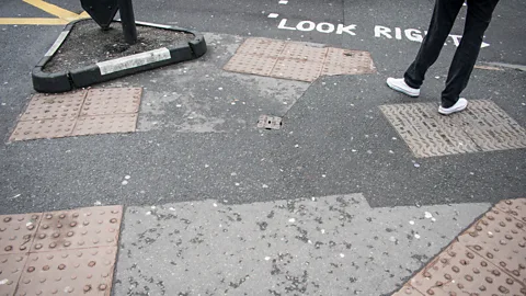 Amanda Ruggeri These textured pavements are ing messages to sighted people as well (Credit: Amanda Ruggeri)