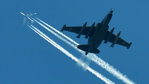 Getty Images The Soviet-era Sukhoi Su-25 jet was an updated Sturmovik - and still serves in many air forces (Credit: Getty Images)