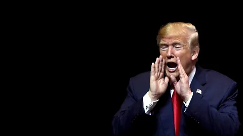 AFP/Getty Trump’s overuse of the exclamation on Twitter displays wonderment, but fear and sneer too (Credit: AFP/Getty)