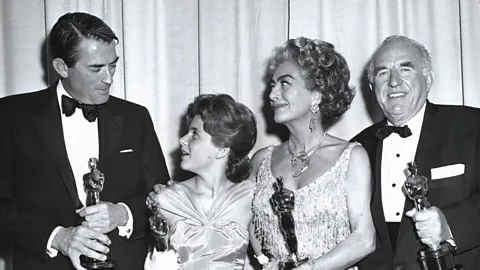 Alamy Crawford insisted that she accept the Oscar onstage for an absent Anne Bancroft, Davis’s rival for best actress in 1963, to protest Davis’ nomination (Credit: Alamy)