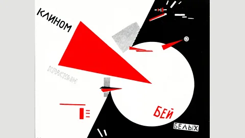 Alamy El Lissitzky’s Beat the Whites with the Red Wedge symbolises the Red Army penetrating the defences of the anti-communist and imperialist forces (Credit: Alamy)