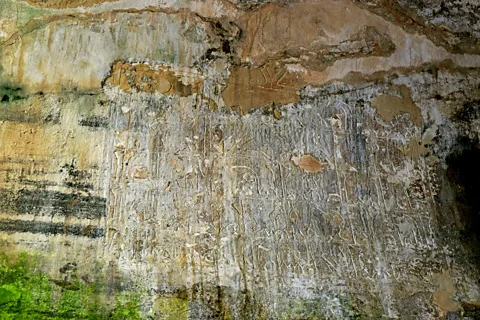 Sara Toth Stub An inscription on the wall reveals that the cistern was commissioned in 789 (Credit: Sara Toth Stub)