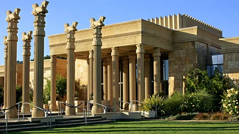 Marc Hoberman/Getty Images The Darioush Winery in Napa Valley is lined with Persian-style columns (Credit: Marc Hoberman/Getty Images)