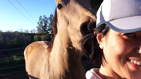 Christine Benton Christine Benton is sometimes interrupted by her horse, Coco when she talks to clients (Credit: Christine Benton)