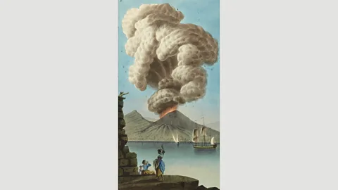 Bodleian Libraries, University of Oxford Vivid illustrations by Pietro Fabris accompanied William Hamilton’s observations of Vesuvius in the 18th Century (Credit: Bodleian Libraries, University of Oxford)