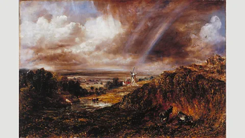 Tate Constable lived in Hampstead, and took advantage of the views of the sky here to paint pieces like this one, the 1836 Hampstead Heath with a Rainbow (Credit: Tate)