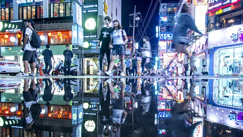 Getty Images Gangnam is Seoul’s best-known neighbourhood – thanks, in part, to a certain rapper and a hit 2012 song (Credit: Getty Images)