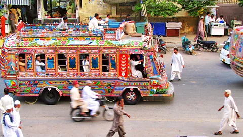 Bashir Osman's Photography/Getty Images Pakistan, Karachi, bus