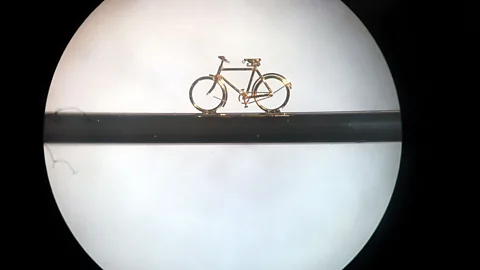 Ignat Kinol One microscope displays a bicycle on a sewing needle (Credit: Ignat Kinol)