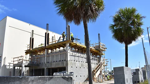 Amanda Ruggeri The new chlorine building, currently under construction, is designed to start at 16ft (4.8m) above ground level (Credit: Amanda Ruggeri)