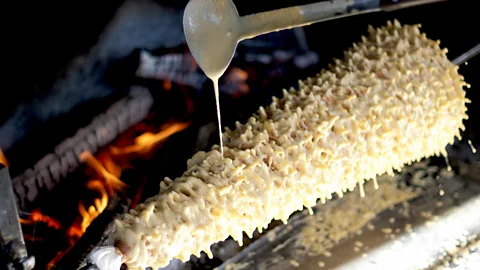 The cake French people cook on a spit