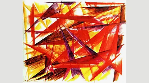 Wikipedia Red Rayonism by Mikhail Larionov, 1913 (Credit: Wikipedia)