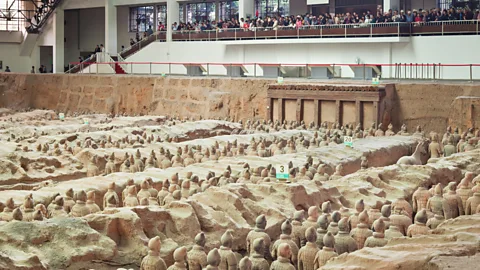 Alamy More than 1.5m people visit the terracotta warriors excavation site in Xi’an annually – and they have drawn huge crowds at museums around the world (Credit: Alamy)