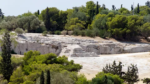 Alamy Pnyx hill, less than a kilometre from the Acropolis, was where the Athenian assembly met – its speaker’s dais is still there today (Credit: Alamy)
