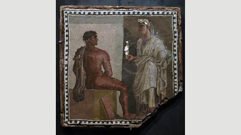 Alamy Greek drama also inspired the visual arts in ancient Greece and Rome, such as this mosaic of Orestes from Aeschylus’ trilogy The Oresteia (Credit: Alamy)