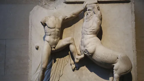 Alamy Greek art often served to reinforce ideals of human behaviour, such as how the Parthenon’s Metopes depicts the defeat of our animal nature by reason (Credit: Alamy)