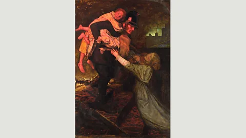 Wikipedia John Everett Millais painted The Rescue (1855) after witnessing the death of a fireman in the course of his duties (Credit: Wikipedia)