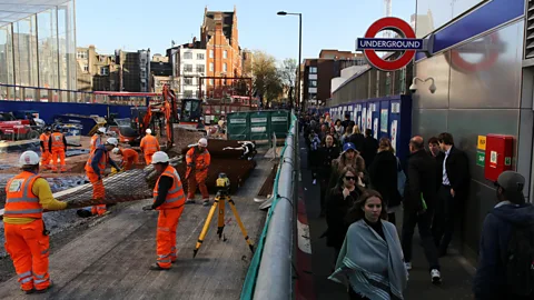 Alamy Among the trickiest areas for Crossrail engineers was this one at Tottenham Court Road (Credit: Alamy)