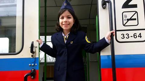 Mike MacEacheran Children undergo an intensive six-month training programme to join the tram crew (Credit: Mike MacEacheran)