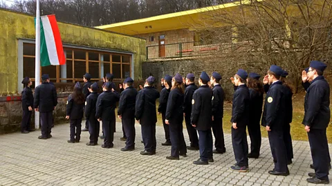 Mike MacEacheran The day starts at 8am with roll call in the courtyard (Credit: Mike MacEacheran)